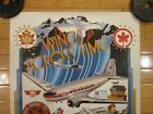 Vtg 1977 Tca Wings Across Time Trans Canada Air Lines Travel Poster 24x19 Nos