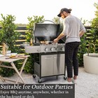42 000 Btu Bbq Grill Stainless Steel Propane Gas Barbecue Grills With 4 Burner