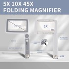 5x 10x 45x Rechargeable Magnifying Glass For Reading  5 2 l X 3 2 w  Gray