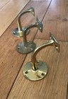 3x Vintage Brass Hand Rail Brackets Stair Old Handrail Pair  cd26 