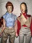 2 Retired Breyer Red  brown Hair Action Rider Female Doll Western Outfit 8   