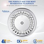 Flag Pole Light Solar Powered  1200 Lumen Second Generation Outdoor Waterproof