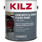 1-part Epoxy Acrylic Concrete   Garage Floor Paint  Slate Gray  Satin  Interior