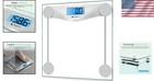 Digital Bathroom Scale Large Blue Lcd Backlight Tempered Glass 400lb