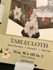 New Laural Home Christmas Poinsettia Tablecloth 70 X 102 Water Repellent