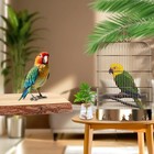 Bird Perch Toy Multi-branch Wood Stand For Parakeet Cockatiel Parrot