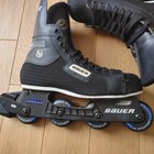 Bauer Nhl Authentic Hockey Rh 300  Inline Skates Men s Sz 10 Original Wheel Vtg