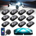 Mictuning C4 12 Pods Rgbw Led Rock Lights bluetooth App Underglow Neon Light Kit