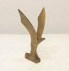 Vtg Brass Flying Bird Sculpture Modernist Mcm Abstract Statue Mid Century As Is