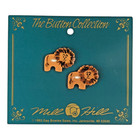 Mill Hill Ceramic Button Lot Of 6 Animals Giraffe Lion Elephant   Mint On Cards