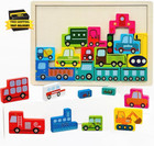 Wooden Blocks Puzzle Russian Blocks For Kids Age 3 4 5 Years Old  Children s Puz