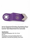 Oscillating Corner Diamond Grinding Tools 16 Grit Mb Diamond Blade Segment