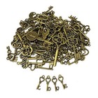 Lot Of 125 Vintage Style Antique Skeleton Furniture Cabinet Old Lock Keys Jewelr