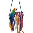 Parrot Chew Rope Pet Perch Coil Cockatiel Cage Toys Swing Budgie Bell Bird