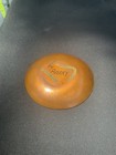 Vintage Copper With Enamel Trinket Dish 3 3 4    Round Signed 