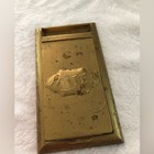 Vintage Rare  Antique Notes Note Paper Holder About 7   x4    Goldtone Rectangle Vtg