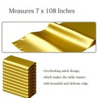 Gold Satin Chair Sashes Ribbon Bows For Wedding Banquet 7x108 Inch 50 Pack