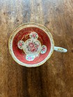 Royal Stafford Vintage  Red And Gold  Gilt Rose Floral Tea Cup