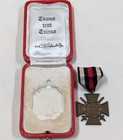 Ww1 German War Honour Cross With Swords Service Medal With Case