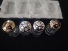 Silverplated And Glass Salt And Pepper Shakers 4 Pc Set New