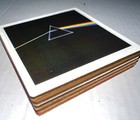 Diy 5 Handmade Wood   Cork Drink Coasters Pink Floyd Dsotm Relics Logo Syd Psych