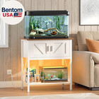 20 Gallon Fish Tank Stand With Power Outlets And Led Light