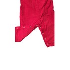 Vintage Sears Perma-prest 1970s Red Corduroy Baby Overalls Romper Sz L Made Usa