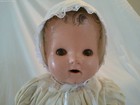 Vintage Antique Doll 24  Composition Cloth Tin Eyes Open Mouth Doll