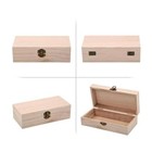 Na Unfinished Wooden Box  8x4x2 3 Inch Storage Box With 8x4x2 3  Wood Color 