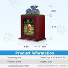 Pet Cremation Urn For Large Dogs  Ashes Photo Box  Wood Keepsake Memorial Urn