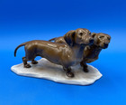Rosenthal Germany Porcelain Figurine Of A Pair Of Dachshund Dogs By Heidenreich