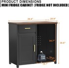 Coffee Bar With Mini Fridge Space  Mini Fridge Cabinet Stand liquor Wine Cabinet