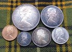 1967 Canada 6-coin Birth Year Set  80  Silver Goose Dollar  50c  25c  10c   