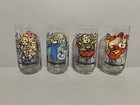 Set Of 4 Alvin   The Chipmunks   Chipettes 1985 Hardees Drinking Glasses Vintage
