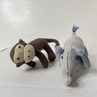 Knit Elephant Monkey 7  Plush Baby Toys Stuffed Animal Crocheted Lot Kids Line