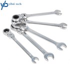 12pcs Wrench Combination Spanner Tool Set 8-19mm Metric Flexible Head Ratcheting