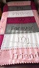Heavy Handmade Bobble Crochet Afghan First My Mother Forever My Friend 74  X 58 