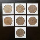 Usa  Vintage  1 Casino Gaming Tokens  All 37mm Dia  1970 s  80 s  Lot Of 7