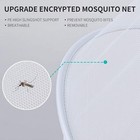 Stroller Mosquito Net With Double Zipper  Breathable   Foldable Cover  white 