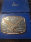 200th Anniversary American Eagle Belt Buckle Sterling Silver 24kt Gold Plate New