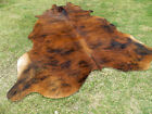 New Large Brindle Brown Cowhide Rug Natural Cowhides Cow Hide Skin 6x6 Feet Rrs