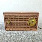 Admiral Tube Radio Model Y837 Am Beige Pink Made In Usa Tested Working
