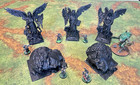 Scenery   Terrain  5 Pcs - Gothic Angelic Statue ruins - Great For Warhammer 40k