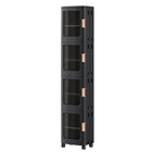 Slim Storage Cabinet W adjustable Shelves Waterproof Narrow Organizer W wheels