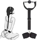 Sm Bondage Collar Neck To Wrist Restraints Kit Adjustable Bdsm Set For Couples