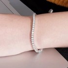 7 Inch Tennis Bracelet 6 Ct Excellent Round Cut Solid 14k White Gold For Women