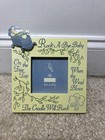 Vintage Hand Painted Rockabye Baby Yellow Nursery Decor Photo Frame 3 5 X 3 5