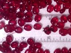 Vtg 65 Grams Pressed Transparent Red Oval Beads  5x7mm  102019x Ll