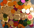 Lot Of 50 Vintage Mardi Gras Doubloon Tokens Carnival Parade Coins Doubloons