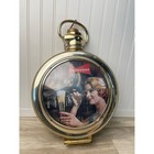 Budweiser Vintage Rotating Pocket Watch Lighted Beer Sign Working Anheuser Busch
